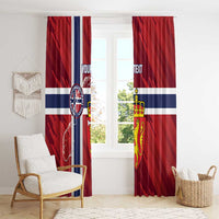 Custom Norway Football Window Curtain Come On Kongeriket Norge