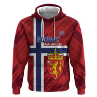 Custom Norway Football Zip Hoodie Come On Kongeriket Norge