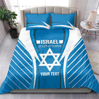 Custom Israel Football Bedding Set Come On Sky Blue and Whites