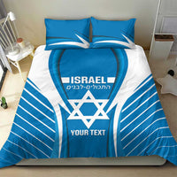 Custom Israel Football Bedding Set Come On Sky Blue and Whites