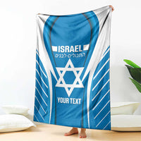 Custom Israel Football Blanket Come On Sky Blue and Whites