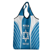 Custom Israel Football Grocery Bag Come On Sky Blue and Whites