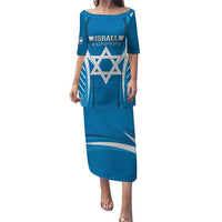 Custom Israel Football Puletasi Come On Sky Blue and Whites