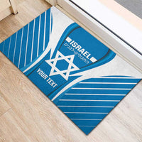 Custom Israel Football Rubber Doormat Come On Sky Blue and Whites