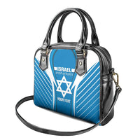 Custom Israel Football Shoulder Handbag Come On Sky Blue and Whites
