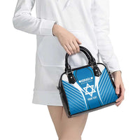 Custom Israel Football Shoulder Handbag Come On Sky Blue and Whites