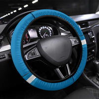 Israel Football Steering Wheel Cover Come On Sky Blue and Whites