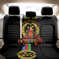Custom Eritrea Martyrs' Day Back Car Seat Cover 20 June Shida Shoes With Candles - Black - Wonder Print Shop