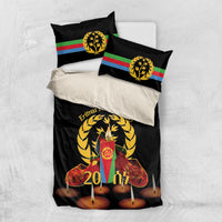 Custom Eritrea Martyrs' Day Bedding Set 20 June Shida Shoes With Candles - Black - Wonder Print Shop