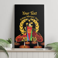 Custom Eritrea Martyrs' Day Canvas Wall Art 20 June Shida Shoes With Candles - Black - Wonder Print Shop