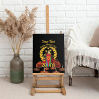 Custom Eritrea Martyrs' Day Canvas Wall Art 20 June Shida Shoes With Candles - Black - Wonder Print Shop