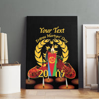 Custom Eritrea Martyrs' Day Canvas Wall Art 20 June Shida Shoes With Candles - Black - Wonder Print Shop