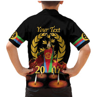 Custom Eritrea Martyrs' Day Family Matching Mermaid Dress and Hawaiian Shirt 20 June Shida Shoes With Candles - Black - Wonder Print Shop