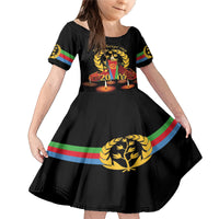 Custom Eritrea Martyrs' Day Family Matching Mermaid Dress and Hawaiian Shirt 20 June Shida Shoes With Candles - Black - Wonder Print Shop