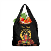 Custom Eritrea Martyrs' Day Grocery Bag 20 June Shida Shoes With Candles - Black