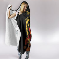 Custom Eritrea Martyrs' Day Hooded Blanket 20 June Shida Shoes With Candles - Black