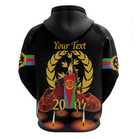 Custom Eritrea Martyrs' Day Hoodie 20 June Shida Shoes With Candles - Black - Wonder Print Shop
