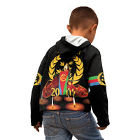 Custom Eritrea Martyrs' Day Kid Hoodie 20 June Shida Shoes With Candles - Black - Wonder Print Shop