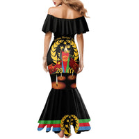 Custom Eritrea Martyrs' Day Mermaid Dress 20 June Shida Shoes With Candles - Black - Wonder Print Shop