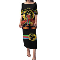 Custom Eritrea Martyrs' Day Puletasi 20 June Shida Shoes With Candles - Black - Wonder Print Shop