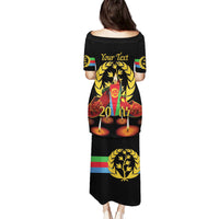 Custom Eritrea Martyrs' Day Puletasi 20 June Shida Shoes With Candles - Black - Wonder Print Shop