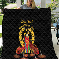 Custom Eritrea Martyrs' Day Quilt 20 June Shida Shoes With Candles - Black - Wonder Print Shop