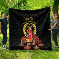 Custom Eritrea Martyrs' Day Quilt 20 June Shida Shoes With Candles - Black - Wonder Print Shop