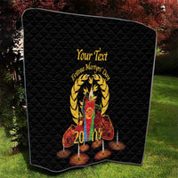 Custom Eritrea Martyrs' Day Quilt 20 June Shida Shoes With Candles - Black - Wonder Print Shop