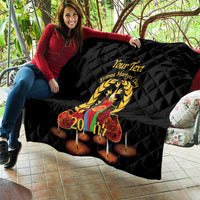 Custom Eritrea Martyrs' Day Quilt 20 June Shida Shoes With Candles - Black - Wonder Print Shop