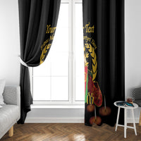 Custom Eritrea Martyrs' Day Window Curtain 20 June Shida Shoes With Candles - Black - Wonder Print Shop