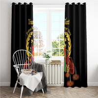 Custom Eritrea Martyrs' Day Window Curtain 20 June Shida Shoes With Candles - Black - Wonder Print Shop