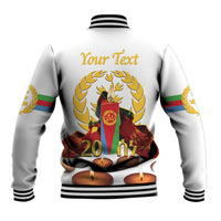 Custom Eritrea Martyrs' Day Baseball Jacket 20 June Shida Shoes With Candles - White - Wonder Print Shop
