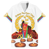 Custom Eritrea Martyrs' Day Family Matching Long Sleeve Bodycon Dress and Hawaiian Shirt 20 June Shida Shoes With Candles - White - Wonder Print Shop