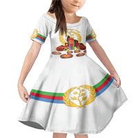 Custom Eritrea Martyrs' Day Family Matching Mermaid Dress and Hawaiian Shirt 20 June Shida Shoes With Candles - White - Wonder Print Shop