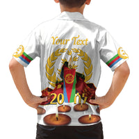 Custom Eritrea Martyrs' Day Family Matching Off The Shoulder Long Sleeve Dress and Hawaiian Shirt 20 June Shida Shoes With Candles - White - Wonder Print Shop