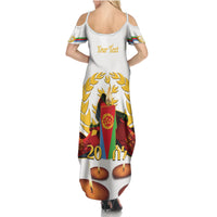 Custom Eritrea Martyrs' Day Family Matching Summer Maxi Dress and Hawaiian Shirt 20 June Shida Shoes With Candles - White - Wonder Print Shop