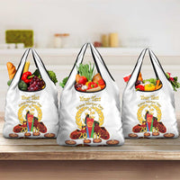 Custom Eritrea Martyrs' Day Grocery Bag 20 June Shida Shoes With Candles - White