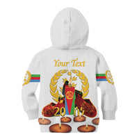 Custom Eritrea Martyrs' Day Kid Hoodie 20 June Shida Shoes With Candles - White - Wonder Print Shop