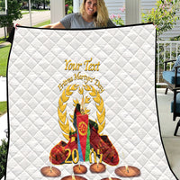 Custom Eritrea Martyrs' Day Quilt 20 June Shida Shoes With Candles - White - Wonder Print Shop