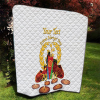 Custom Eritrea Martyrs' Day Quilt 20 June Shida Shoes With Candles - White - Wonder Print Shop