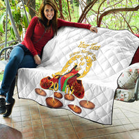 Custom Eritrea Martyrs' Day Quilt 20 June Shida Shoes With Candles - White - Wonder Print Shop