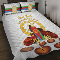 Custom Eritrea Martyrs' Day Quilt Bed Set 20 June Shida Shoes With Candles - White - Wonder Print Shop