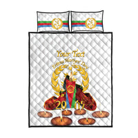 Custom Eritrea Martyrs' Day Quilt Bed Set 20 June Shida Shoes With Candles - White - Wonder Print Shop