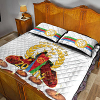 Custom Eritrea Martyrs' Day Quilt Bed Set 20 June Shida Shoes With Candles - White - Wonder Print Shop