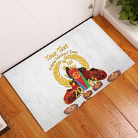 Custom Eritrea Martyrs' Day Rubber Doormat 20 June Shida Shoes With Candles - White - Wonder Print Shop