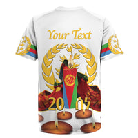 Custom Eritrea Martyrs' Day Rugby Jersey 20 June Shida Shoes With Candles - White - Wonder Print Shop