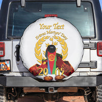 Custom Eritrea Martyrs' Day Spare Tire Cover 20 June Shida Shoes With Candles - White - Wonder Print Shop