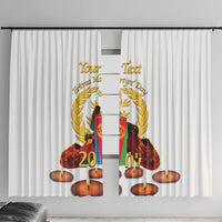 Custom Eritrea Martyrs' Day Window Curtain 20 June Shida Shoes With Candles - White - Wonder Print Shop