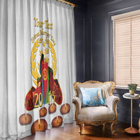 Custom Eritrea Martyrs' Day Window Curtain 20 June Shida Shoes With Candles - White - Wonder Print Shop