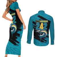 The Bahamas 242 Day Couples Matching Short Sleeve Bodycon Dress and Long Sleeve Button Shirt Bahamian Independence Anniversary